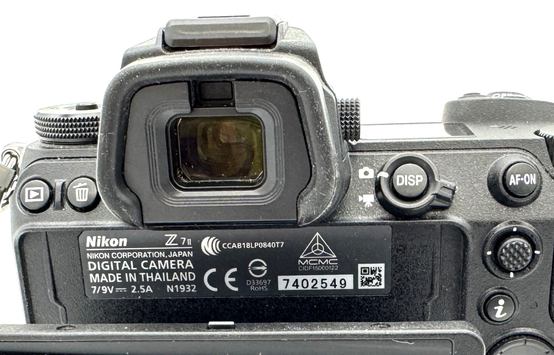 Used Nikon Z7 II Body Only S/N 7402549