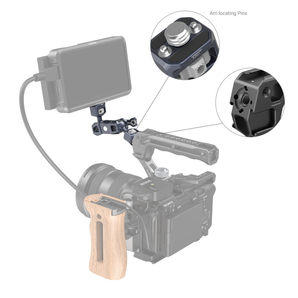 SmallRig Magic Arm with Dual Ball Heads (1/4-20 Screw and ARRI locating Screw) 3874