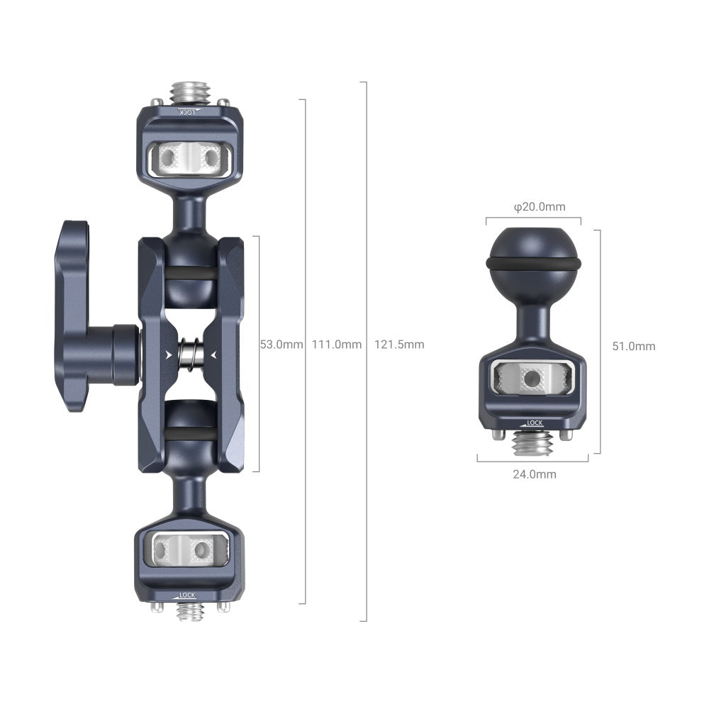 SmallRig Magic Arm with Dual Ball Heads (1/4-20 Screw and ARRI locating Screw) 3874