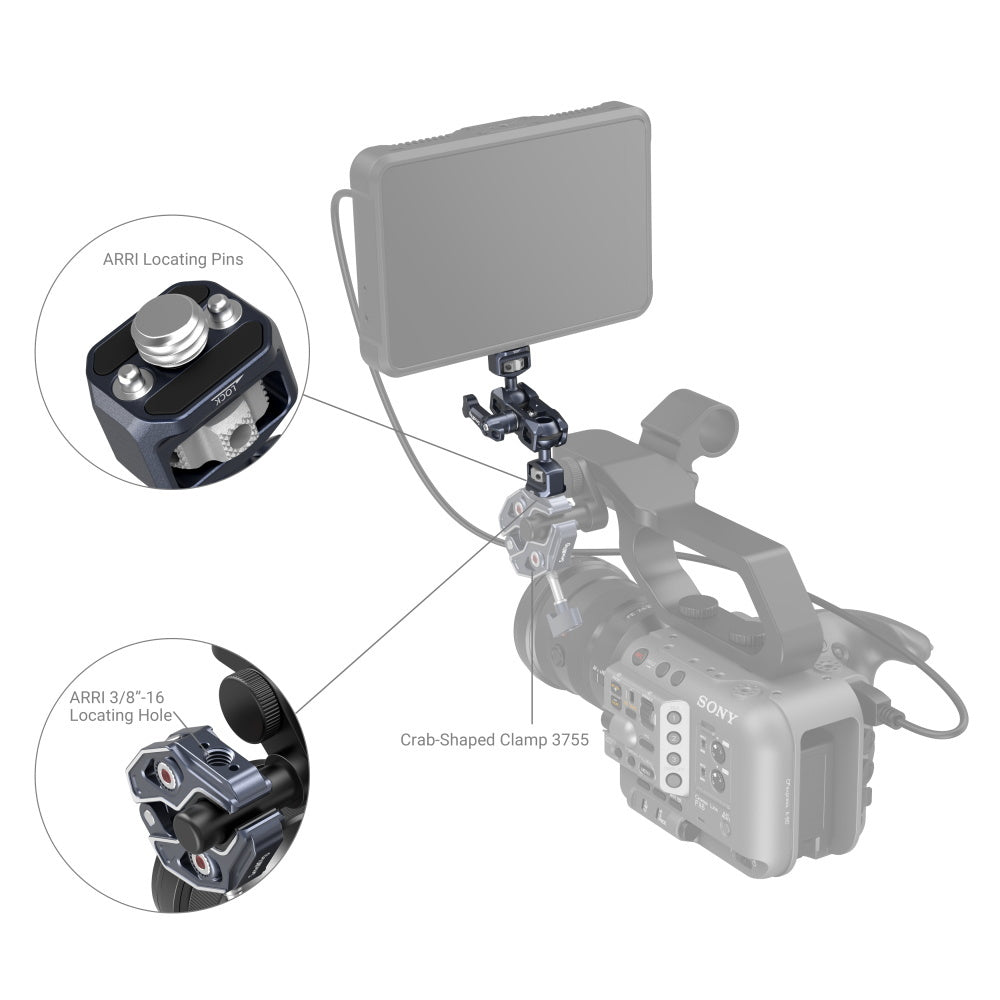SmallRig Magic Arm with Dual Ball Heads (1/4-20 Screw and ARRI locating Screw) 3874
