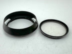 Used Minolta CLE Lens Hood for 28mm Lens and Minolta 37mm UV Glass Filter to suit.