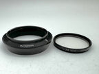 Used Minolta CLE Lens Hood for 28mm Lens and Minolta 37mm UV Glass Filter to suit.
