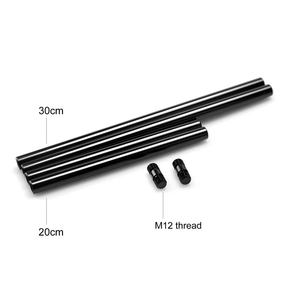 SMALLRIG 15mm with M12 Thread Black Aluminum Alloy Rods Combination 1659