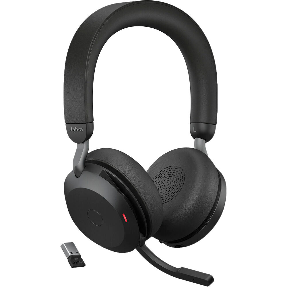 Jabra Evolve2 75 MS USB-A Bluetooth Headset with Charging Stand