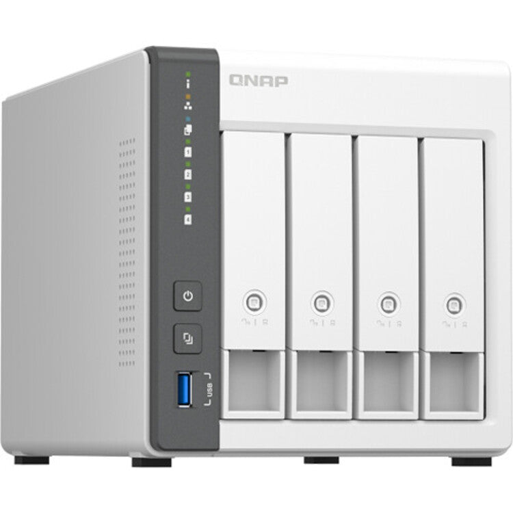 QNAP TS-433-4G 4-Bay Diskless NAS with ARM Cortex-A55 2GHz CPU 4GB RAM