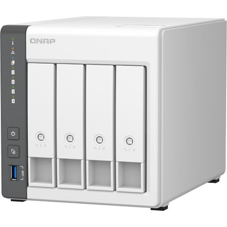 QNAP TS-433-4G 4-Bay Diskless NAS with ARM Cortex-A55 2GHz CPU 4GB RAM