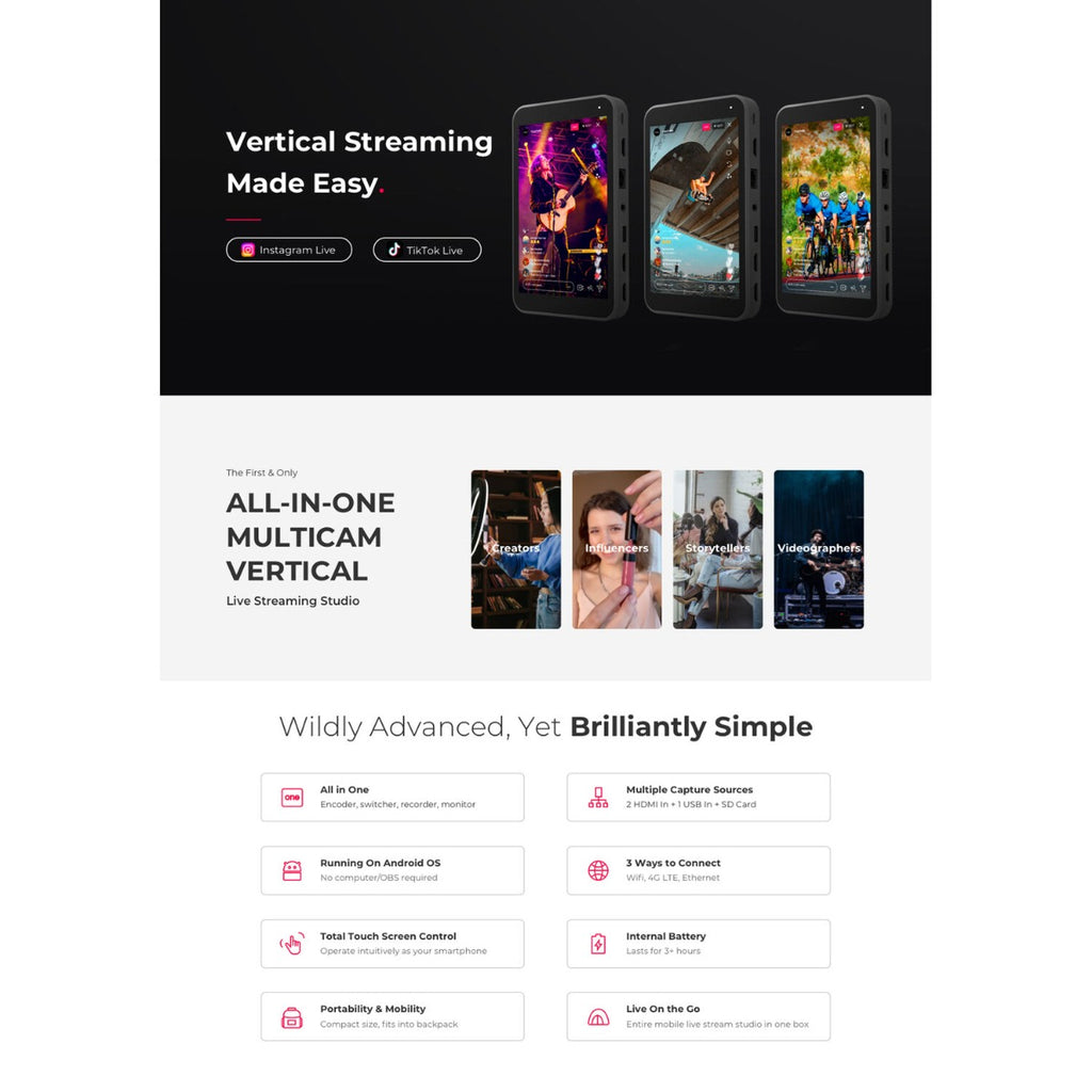 YoloLiv YoloBox Mini Ultra-Portable All-in-One Smart Live Streaming Encoder &
