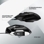 Logitech G502 X Optical Wired Gaming Mouse (Black)