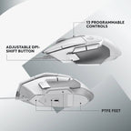 Logitech G502 X Optical Wired Gaming Mouse (White)