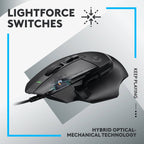 Logitech G502 X Optical Wired Gaming Mouse (Black)