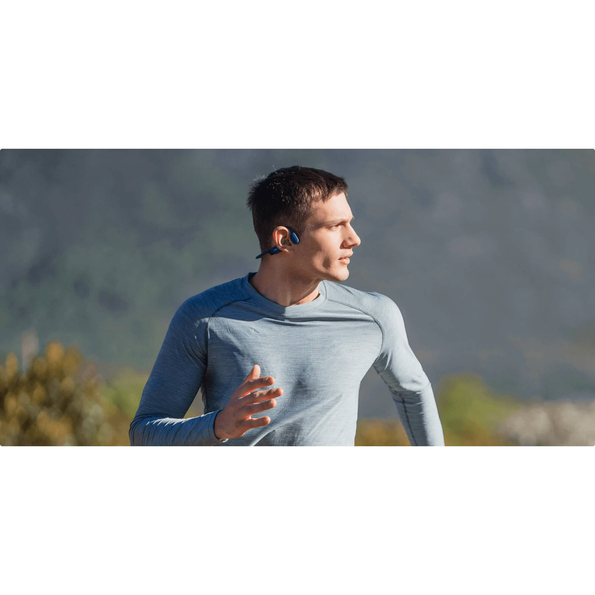 Shokz OpenRun Mini Bone Conduction Stereo Wireless Headset (Blue)