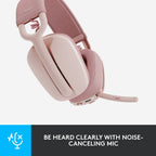 Logitech Zone Vibe 100 Wireless Headset (Rose)