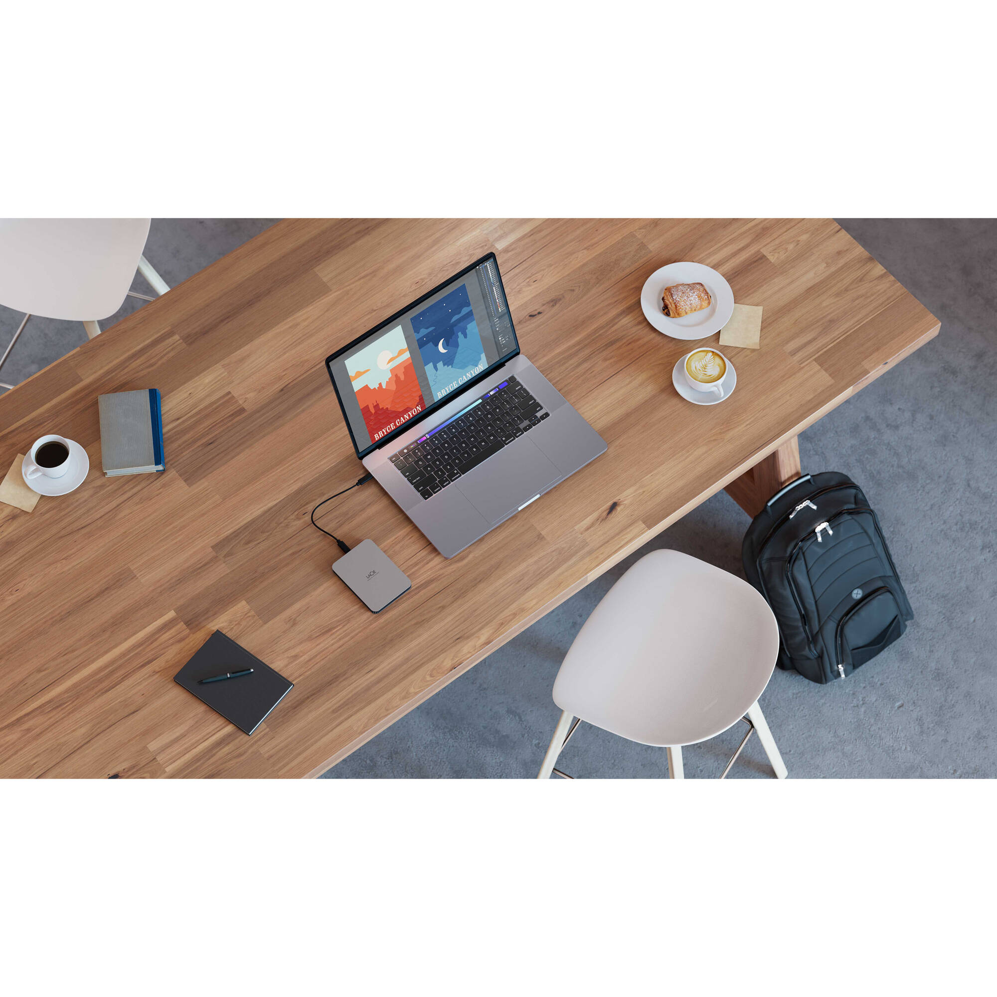 LaCie 5TB Mobile Drive v2 USB-C - Moon Silver