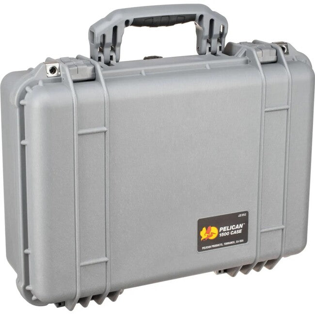Pelican 1500 Case - Silver without Foam