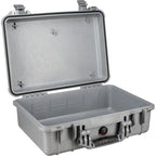 Pelican 1500 Case - Silver without Foam