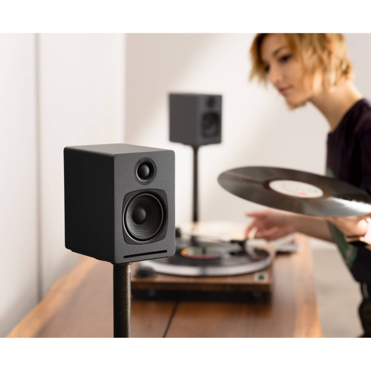 Audioengine A1 Wireless Desktop Speakers with DS1 Speaker Stands