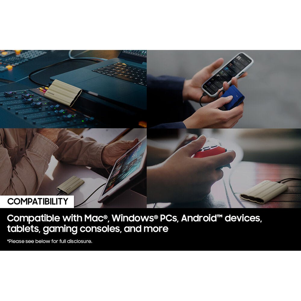 Samsung T7 Shield 1TB USB 3.2 Portable SSD (Beige) 