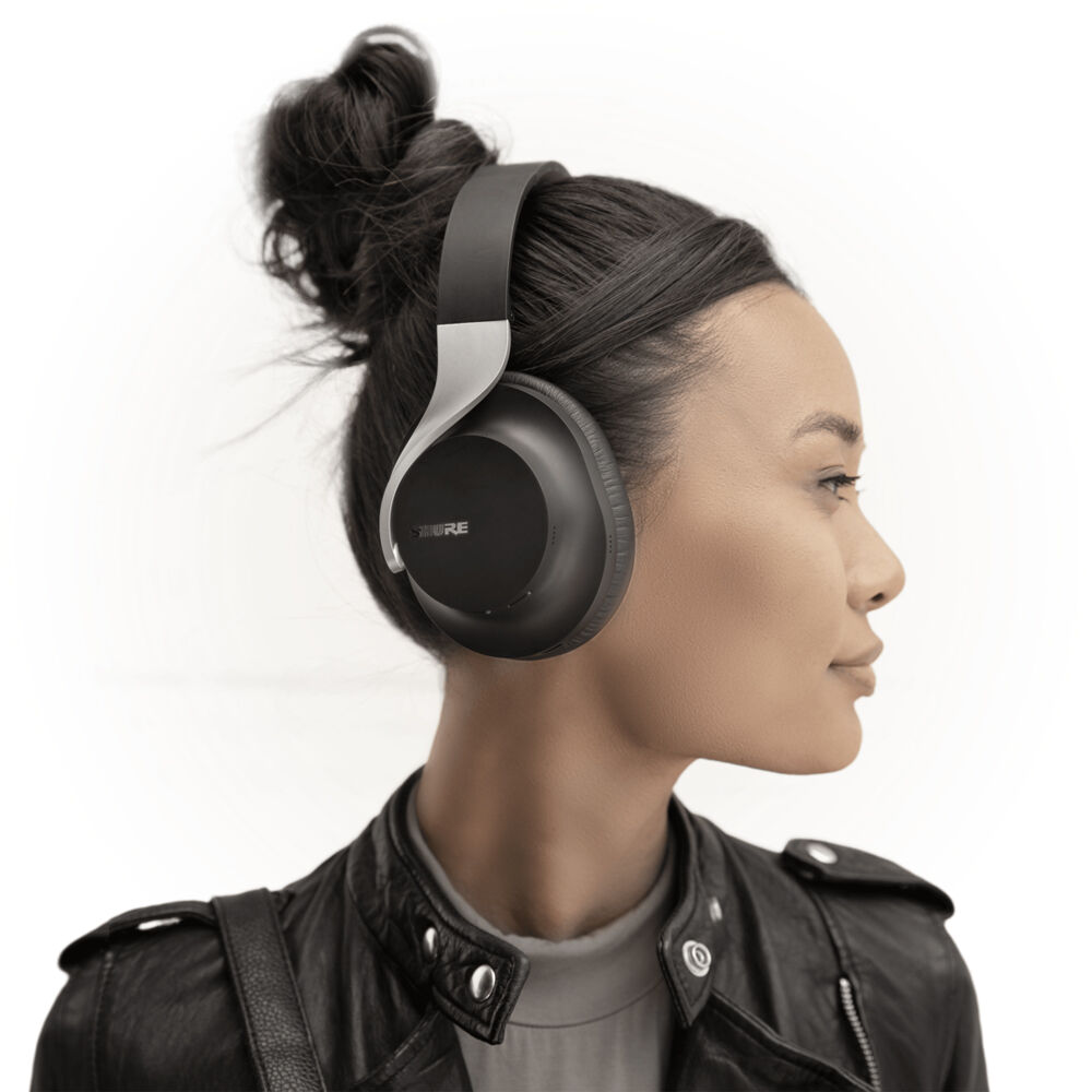 Shure AONIC 40 - Wireless Active Noise Cancelling Over-Ear Headphones - Black