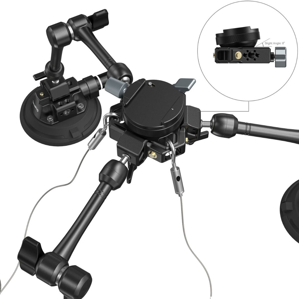 SmallRig All-in-One 4-Arm Suction Cup Camera Mount Kit for Vehicle Shooting SC-15K