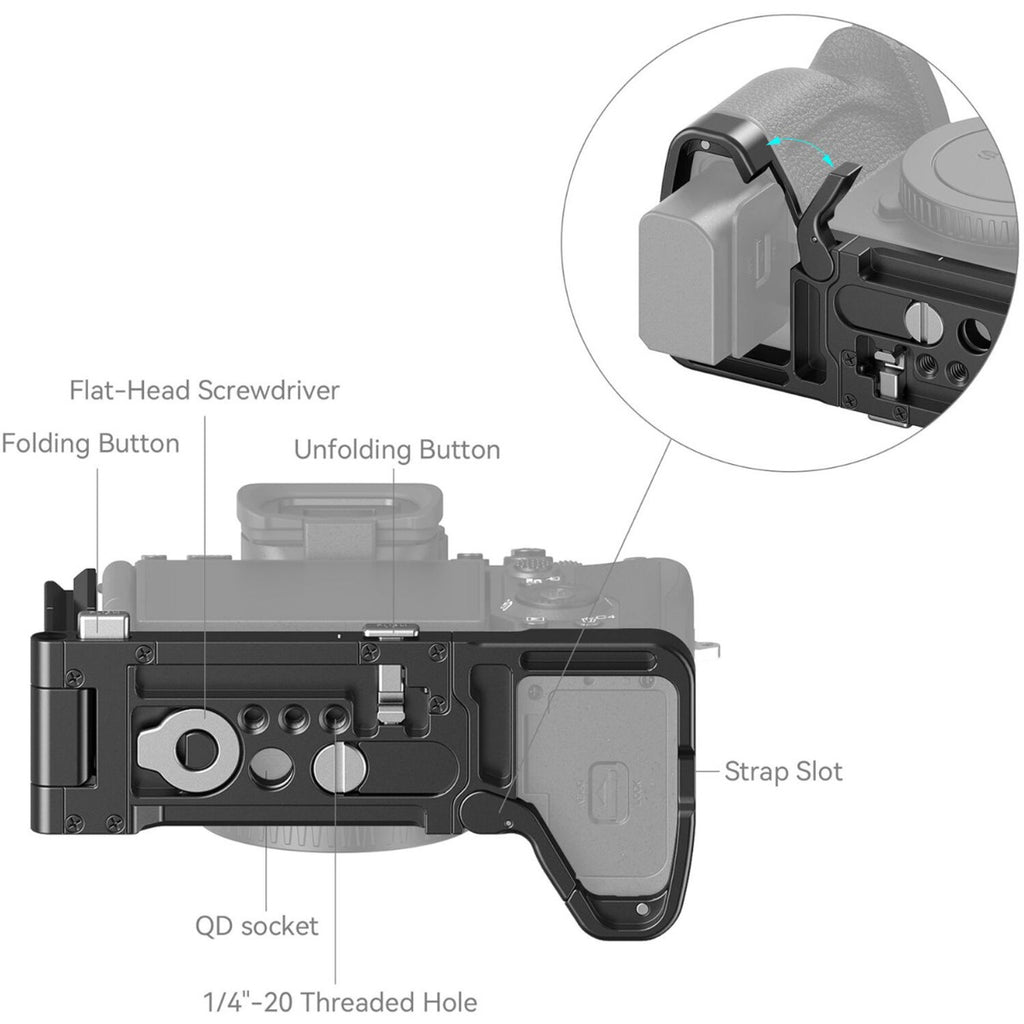 SmallRig Foldable L-Shape Mount Plate for Sony Alpha 7R V / Alpha 7 IV / Alpha 7S III 