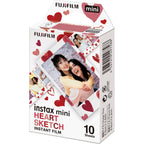 Fujifilm INSTAX Mini Heart Sketch Film 10 Pack