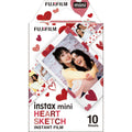 Fujifilm INSTAX Mini Heart Sketch Film 10 Pack