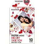 Fujifilm INSTAX Mini Heart Sketch Film 10 Pack