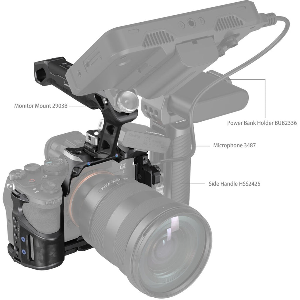 SmallRig "Rhinoceros" Basic Cage Kit for Sony Alpha 7R V / Alpha 7 IV / Alpha 7S III 3708