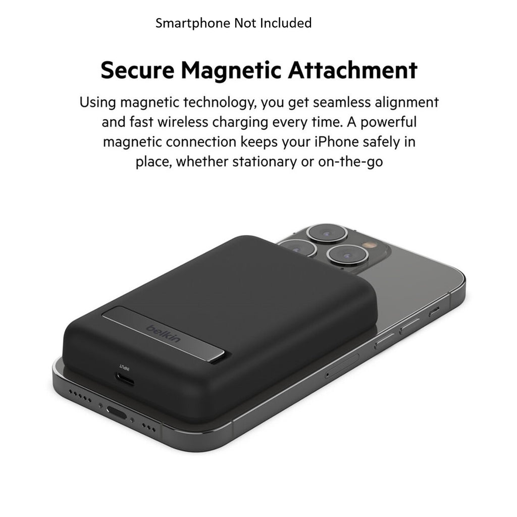  Belkin BoostCharge 5K Magnetic Wireless Power Bank with Stand (Black)