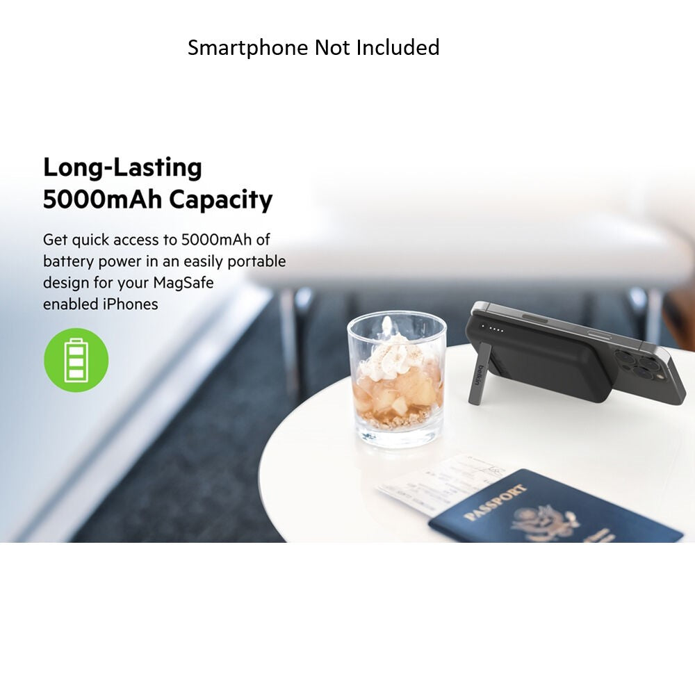  Belkin BoostCharge 5K Magnetic Wireless Power Bank with Stand (Black)