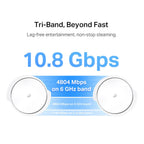 TP-Link Deco XE200 AXE11000 Tri-Band Mesh WiFi 6E System (2 Pack)