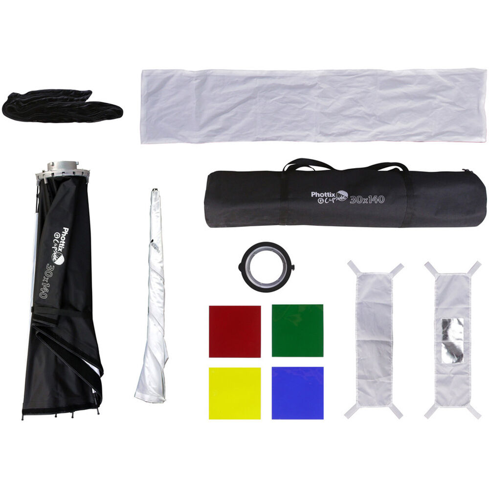 Phottix - G-Capsule Rectangle Softbox Kit -Strip-30x140cm