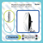 Phottix - G-Capsule Rectangle Softbox Kit -Strip-30x140cm