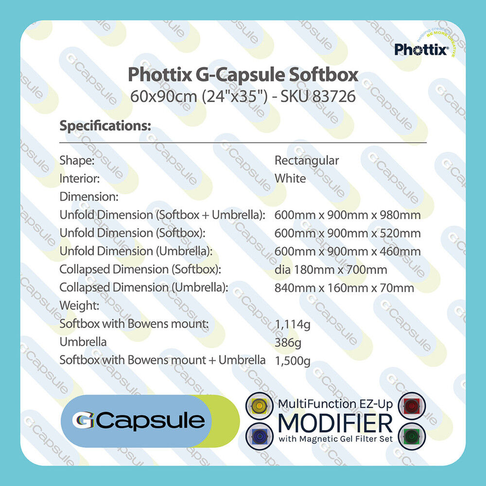 Phottix - G-Capsule Octagon Softbox Kit-105cm 