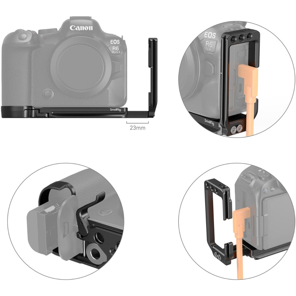 SmallRig L-Shape Mount Plate for Canon EOS R6 Mark II / R5 / R5 C / R6 4160