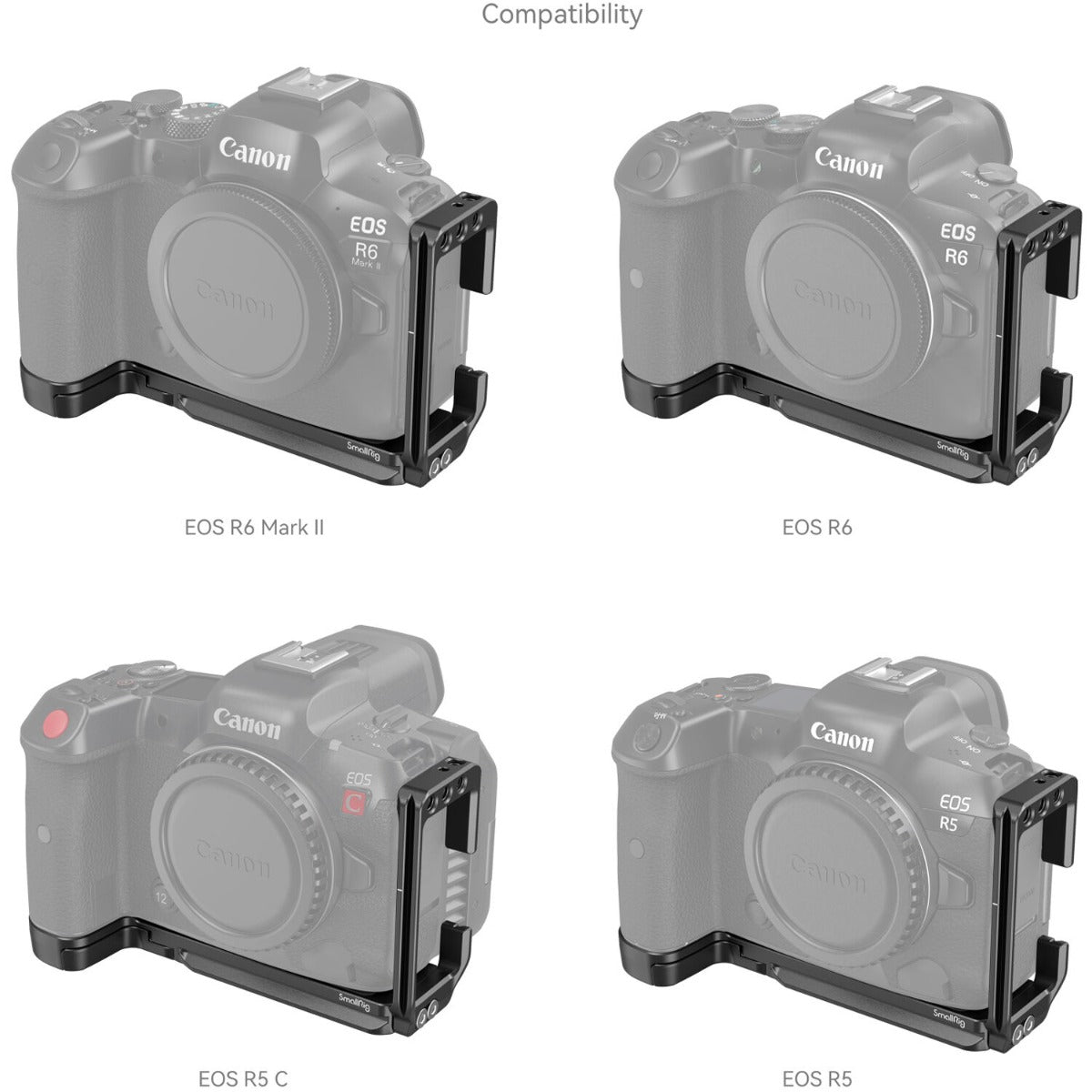 SmallRig L-Shape Mount Plate for Canon EOS R6 Mark II / R5 / R5 C / R6 4160
