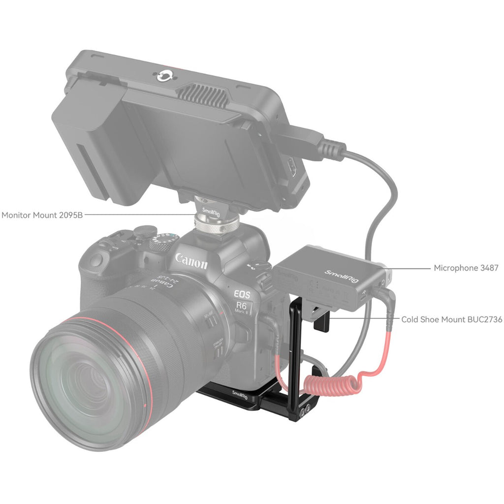 SmallRig L-Shape Mount Plate for Canon EOS R6 Mark II / R5 / R5 C / R6 4160