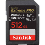 SanDisk Extreme Pro SDXC 512GB 280MB/s R 100MB/s V60 U3 C10 UHS-II Card
