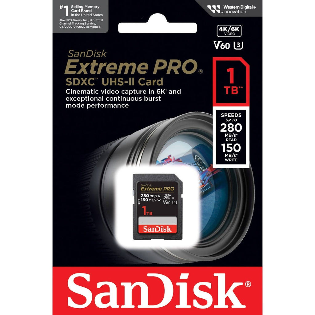SanDisk Extreme Pro SDXC 1TB 280/100MB/s Memory Card