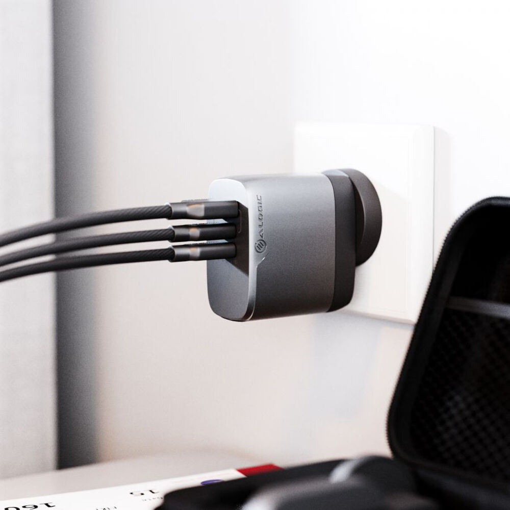ALOGIC 3X67 Rapid Power 67W Multi Country GaN Charger - Space Grey