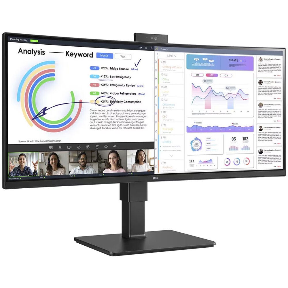 LG 34BQ77QC 34" QHD IPS Monitor with USB Type-C