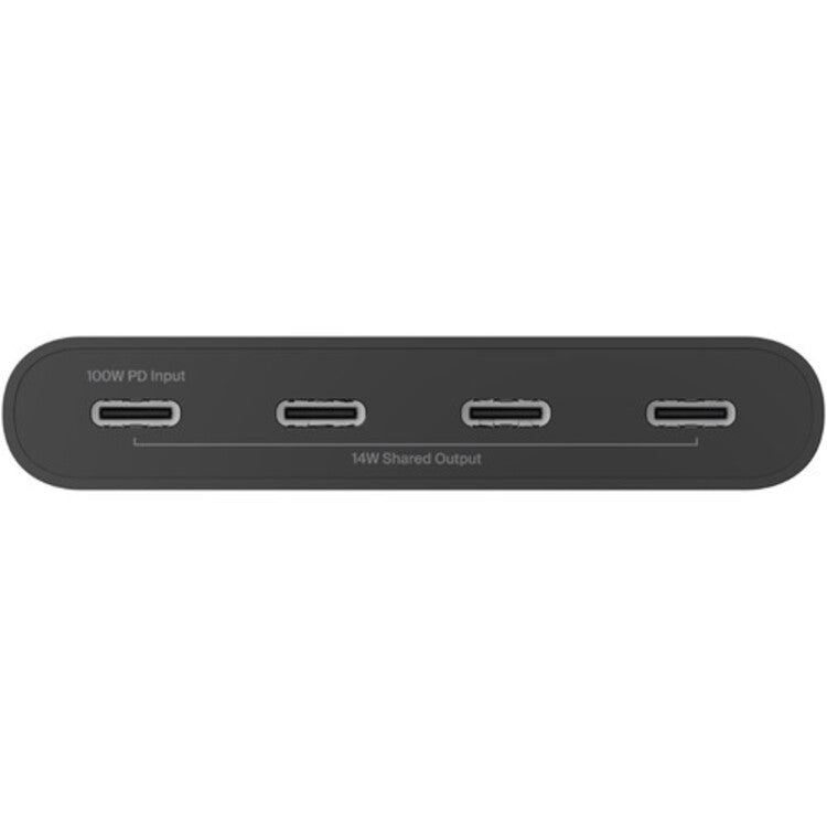 Belkin Connect USB-C to 4 Port USB-C Hub with 100W PD (Black)