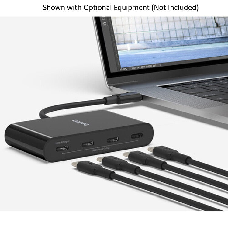 Belkin Connect USB-C to 4 Port USB-C Hub with 100W PD (Black)