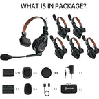 Hollyland Solidcom C1 Pro-6S Full-Duplex Wireless Intercom System with 6 Headsets