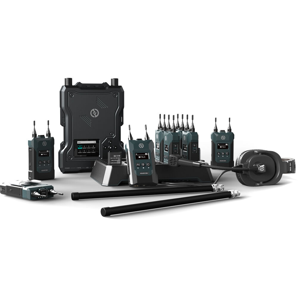 Hollyland Solidcom M1 Full-Duplex Wireless Intercom Solution - 8 Beltpacks