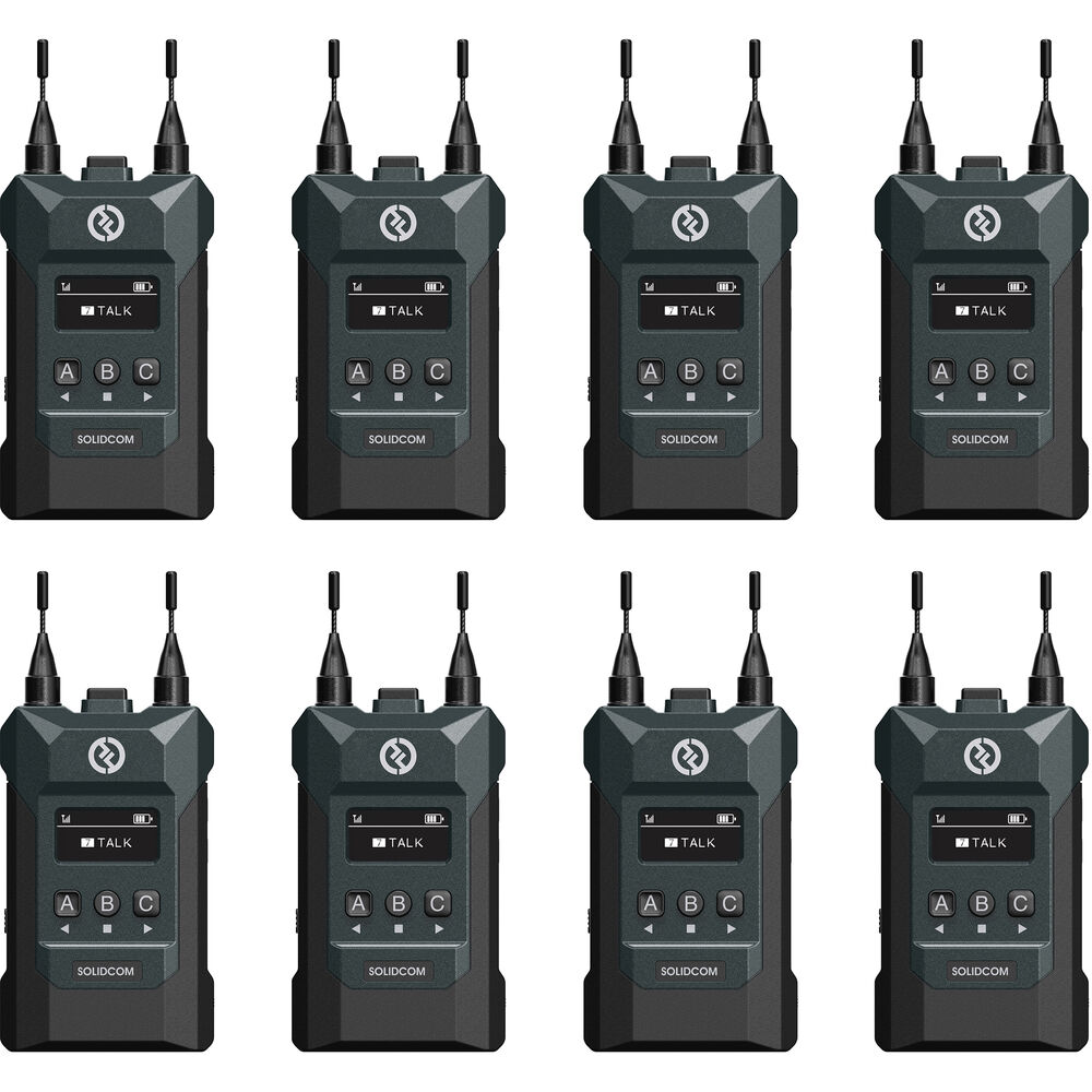 Hollyland Solidcom M1 Full-Duplex Wireless Intercom Solution - 8 Beltpacks