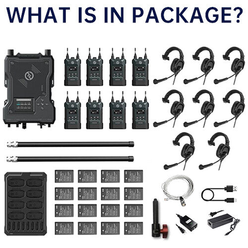 Hollyland Solidcom M1 Full-Duplex Wireless Intercom Solution - 8 Beltpacks