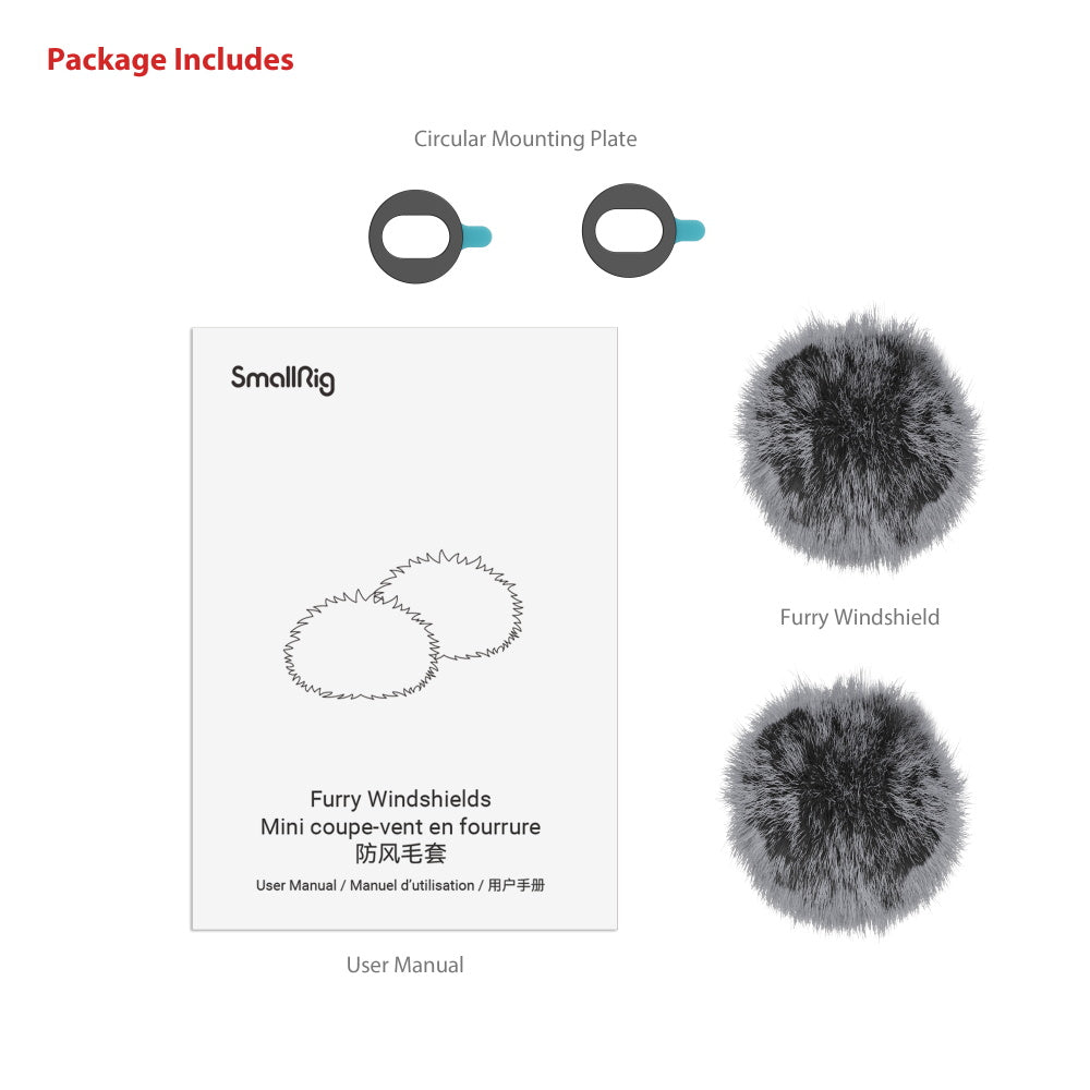  SmallRig Furry Windshield for Canon PowerShot V10 4177 
