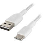 Belkin 2m USB-A to USB-C Braided Cable (White) 