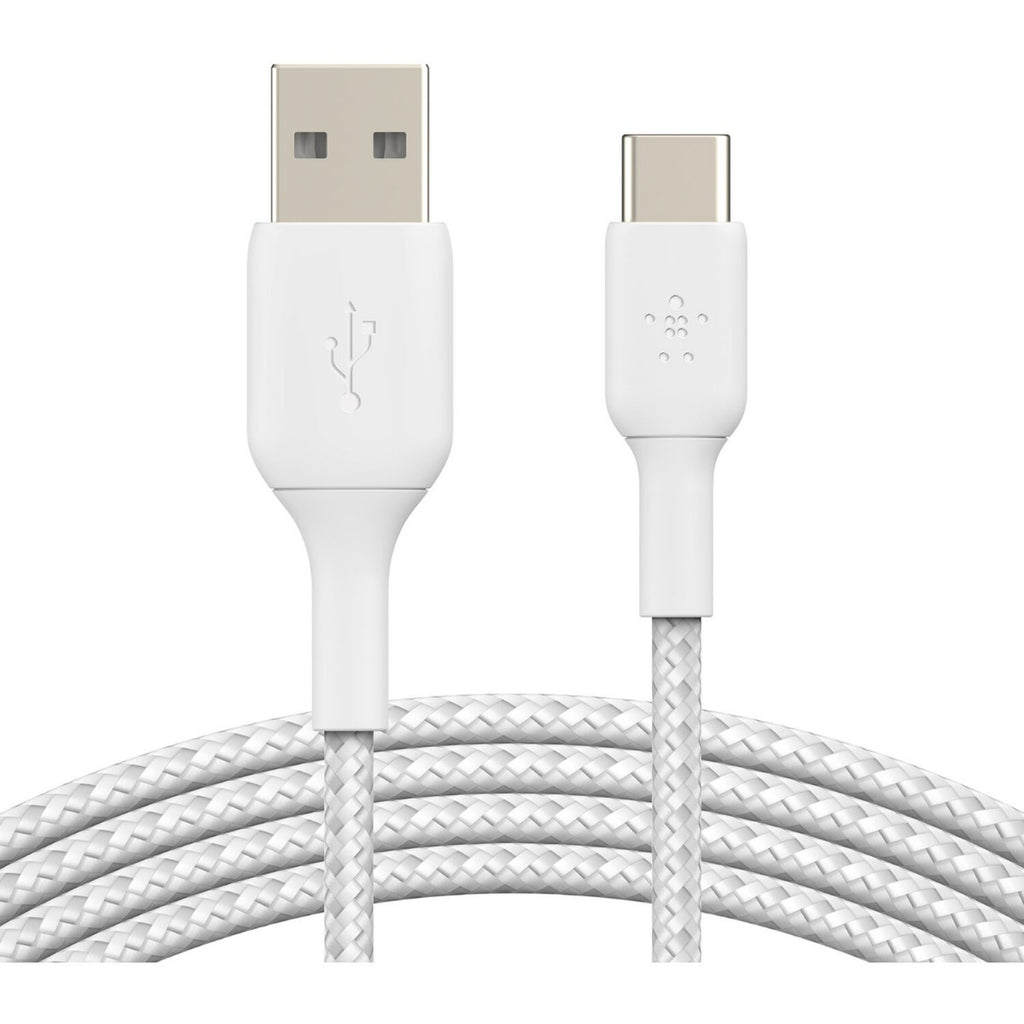 Belkin 2m USB-A to USB-C Braided Cable (White) 